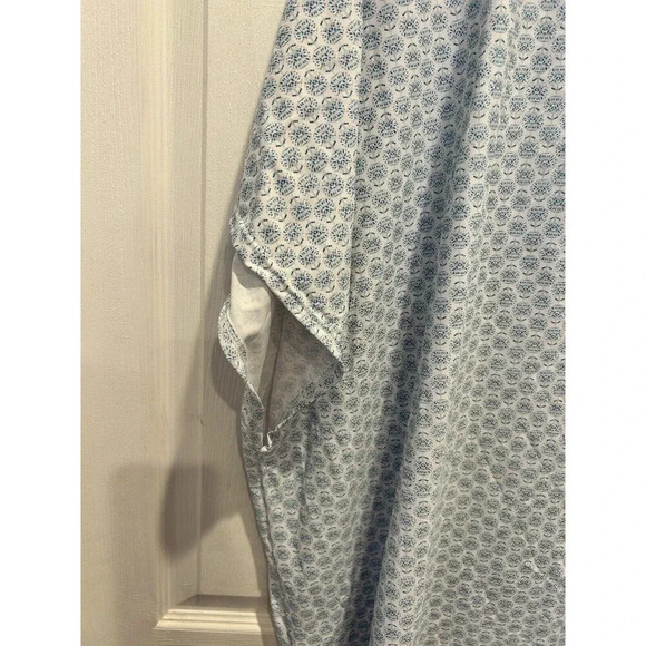 NEW Aqua Et Sol Swim Cover Up Womens L Blue White Geometric Dress UPF 50 - Picture 8 of 8